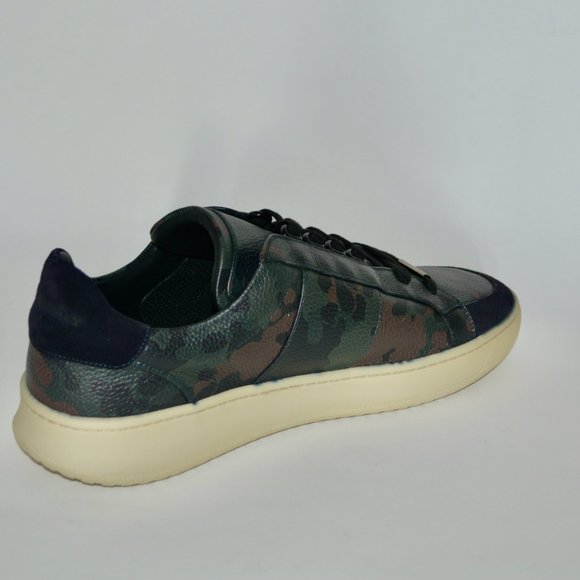 NWT BURBERRY MENS CAMOUFLAGE LEATHER SNEAKERS - Picture 4 of 12
